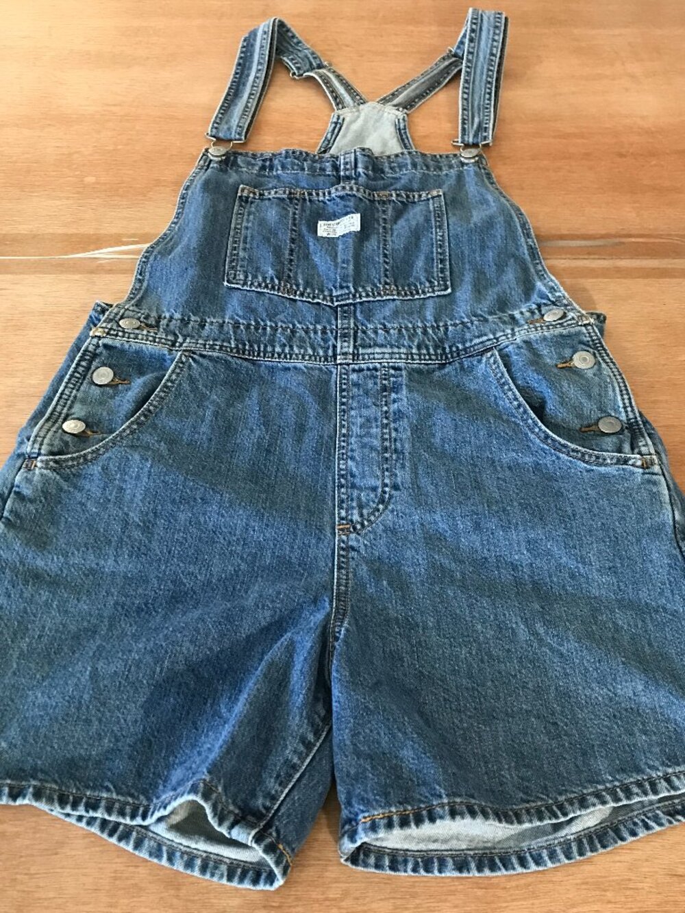 Vintage Levi's Two Horse Brand Shortalls Overalls Women M Blue Pocket Outdoors